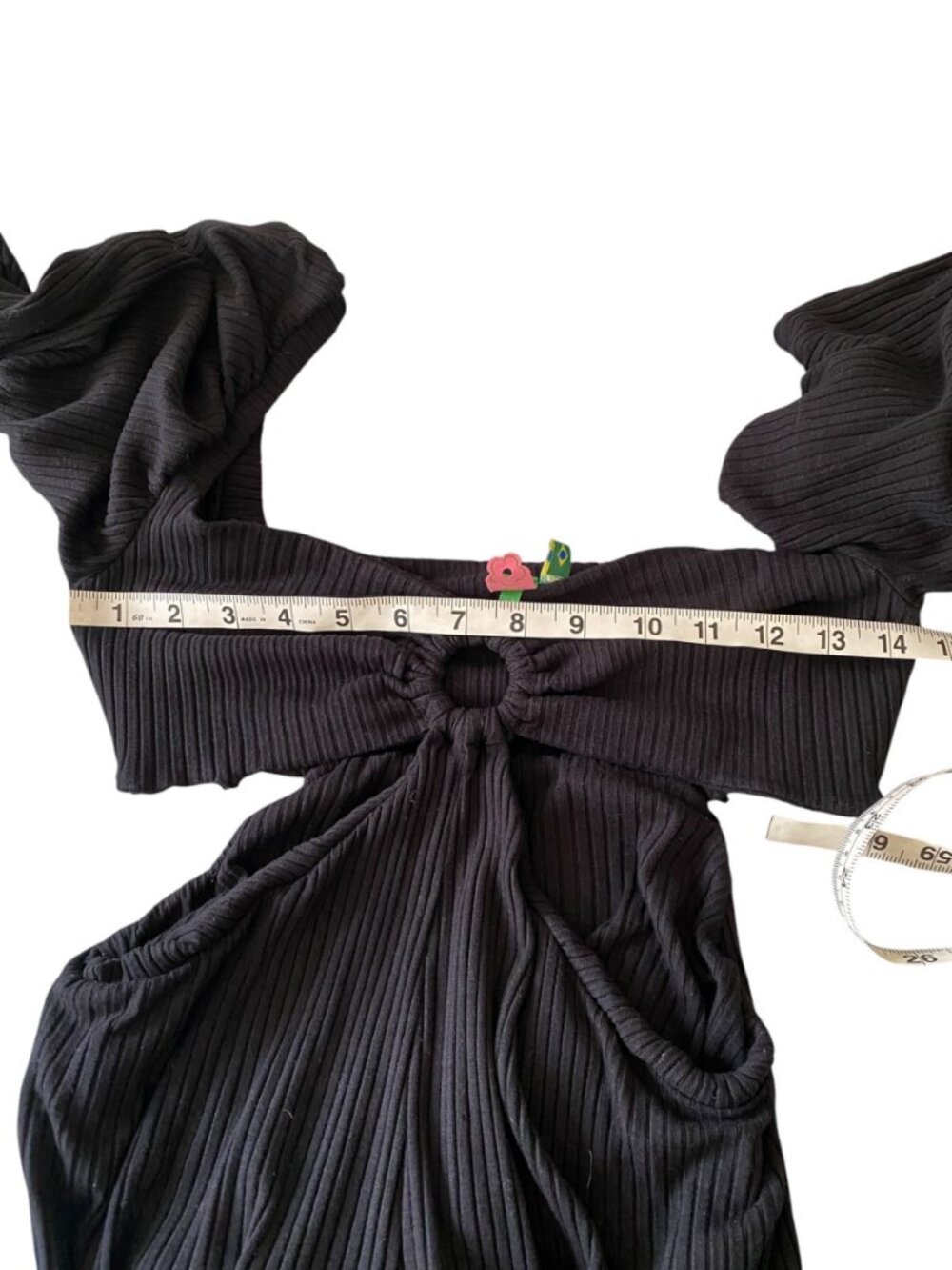 FARM Rio Ribbed Wide-Leg Jumpsuit Black GG - Picture 5 of 9